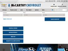 Tablet Screenshot of mccarthychevykc.com